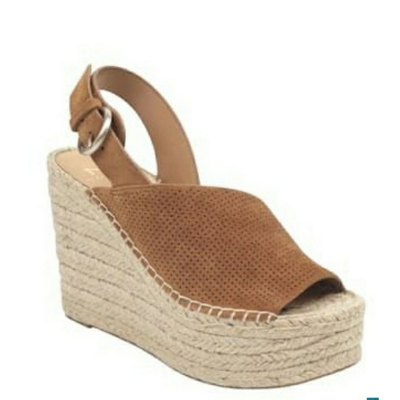 Marc Fisher Shoes - Marc Fisher Dark Natural Suede Andela Wedges